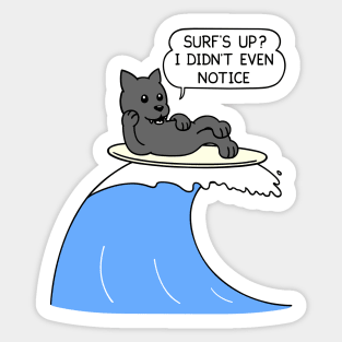 wolfpupy surf Sticker